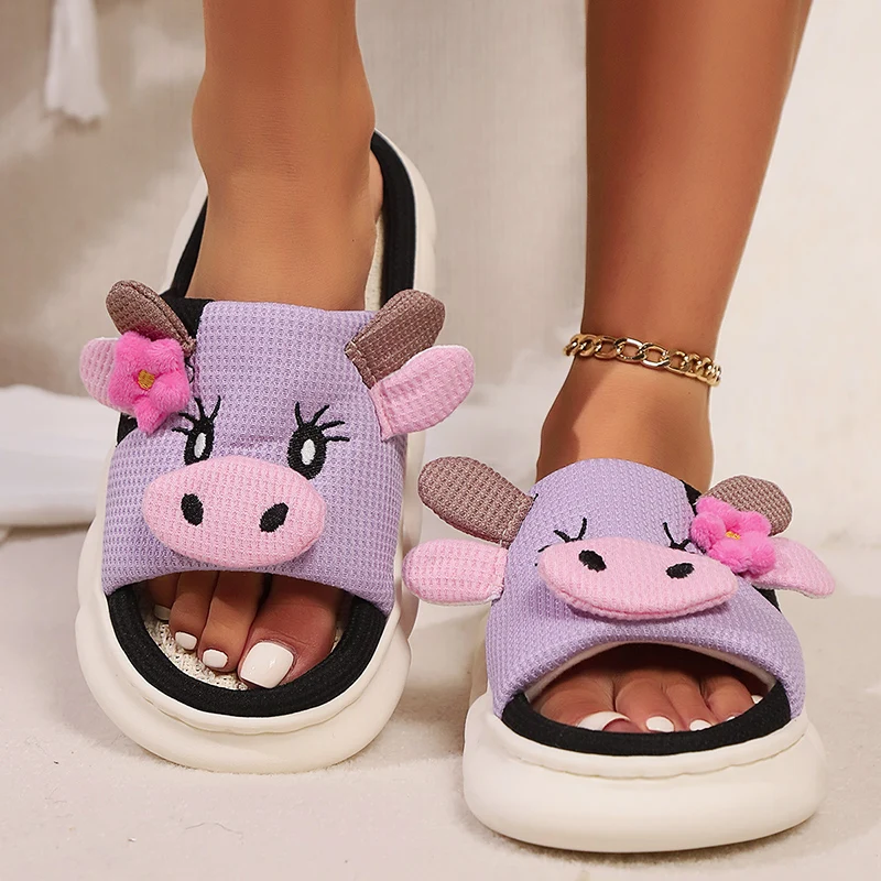 kf-Sf2e7d58e6140468bb80db31328691823l Indoor Cow Slippers - Image 1