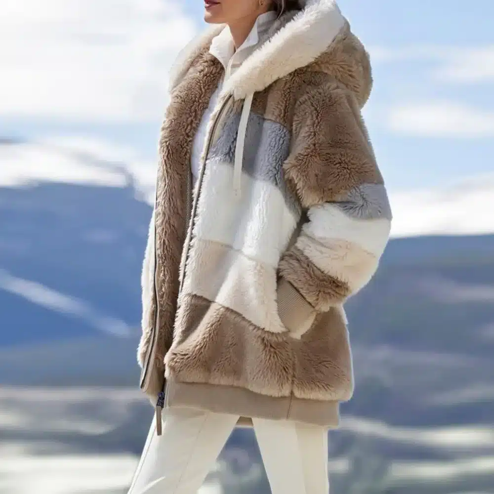 kf-S3d13a32e6cf34dd98d98c34155ed57690 Women's Warm Hooded Coat - Image 1