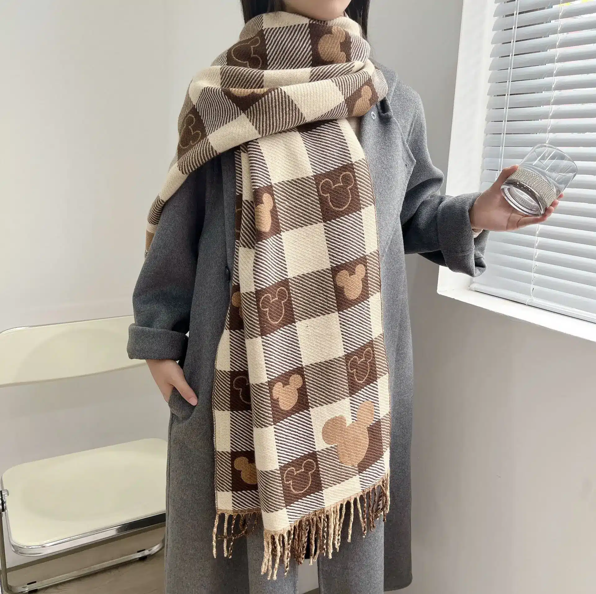 kf-Sd2050624a2eb4342850dcf252cd44006p Mickey Mouse Scarf For Women - Image 1