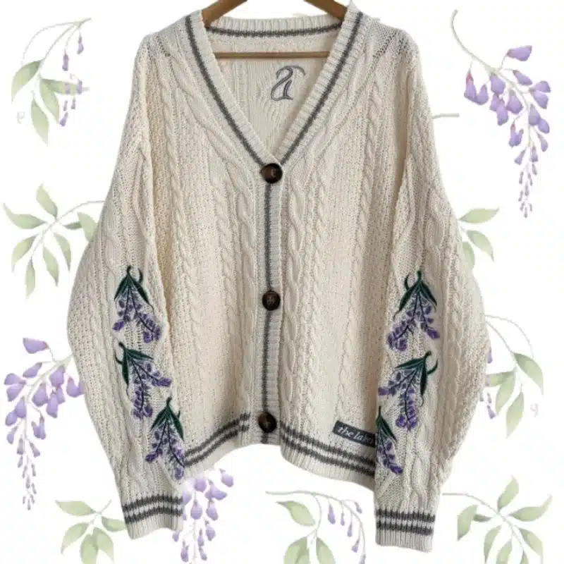 kf-Sfbe0b40836c04fffadc429bc0a4ebc695 Warm Flowers Cardigan For Women - Image 1