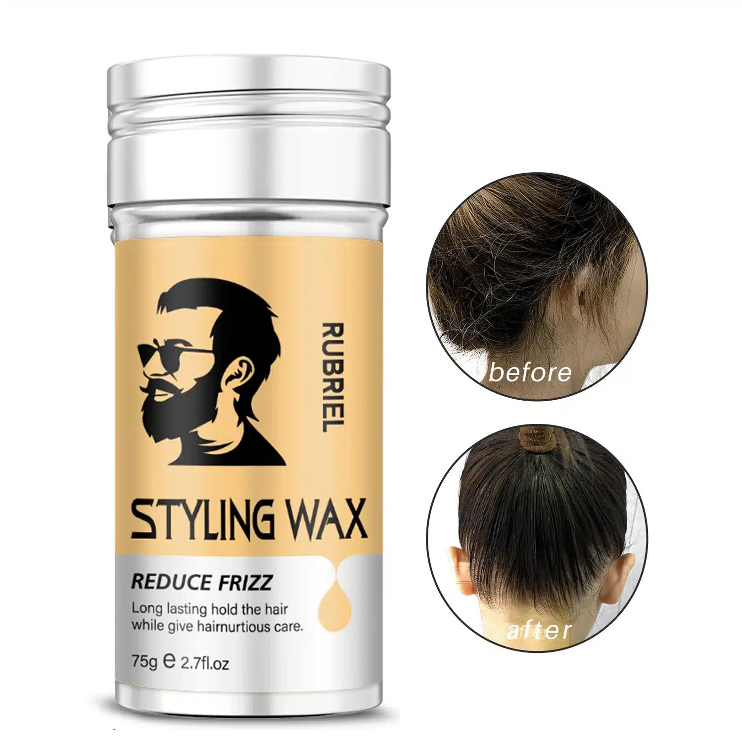 kf-S2bfd831022554617a9de84ed434d83bco Not Greasy Hair Wax Stick Gel - Image 1