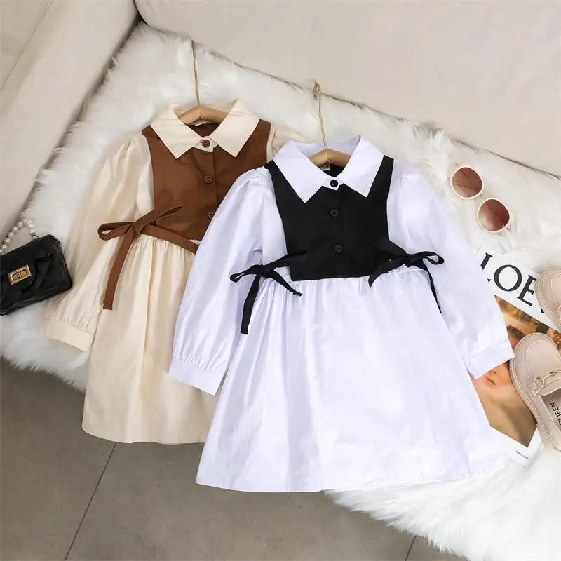 kf-S7c6e9849abc8483e86a784061ecddf30W Vintage Long Sleeve Dress For Kids - Image 1