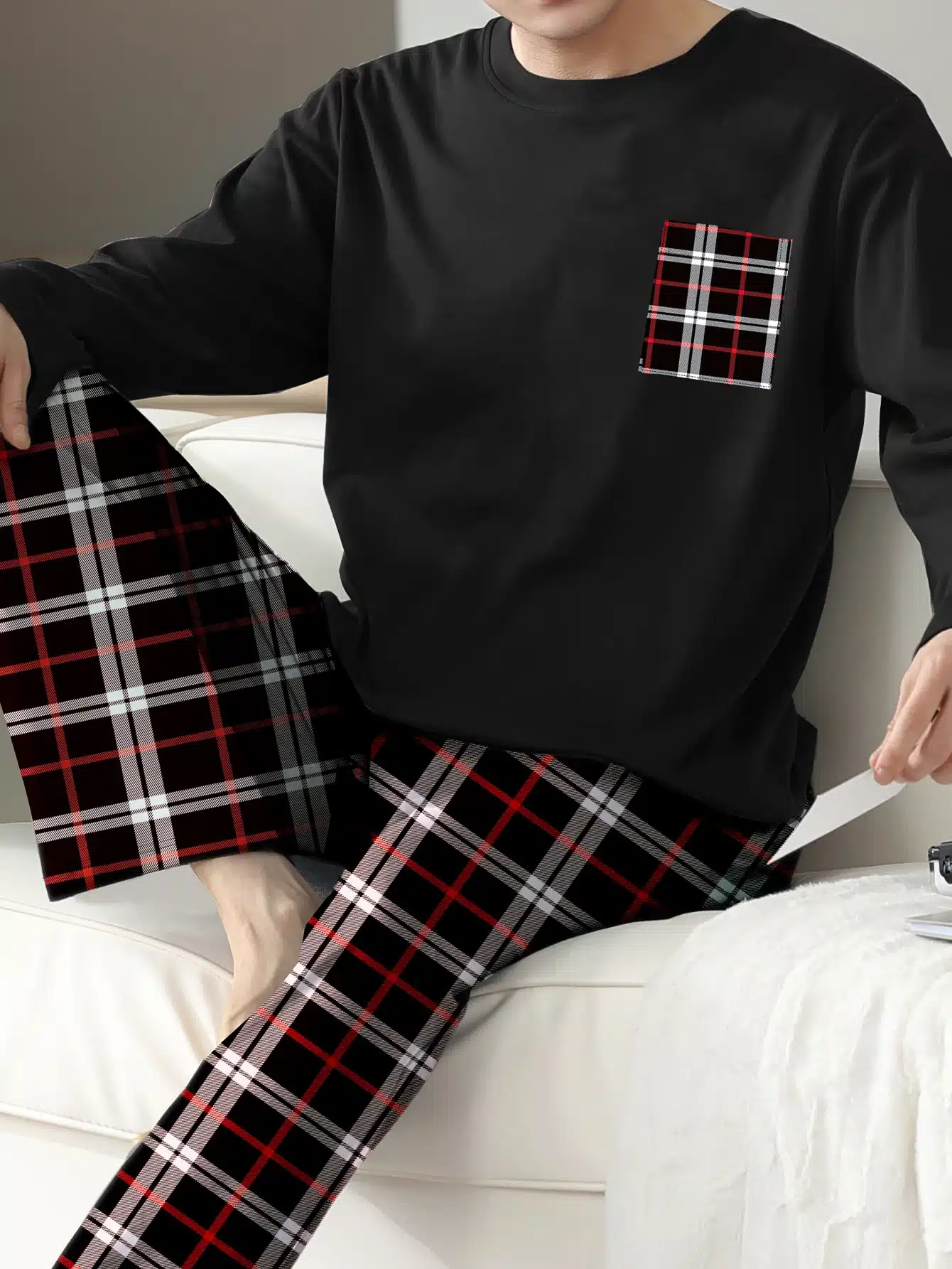 kf-S872179fdcee44131b156ea95f1750289k Long Sleeve Sleepwear Set For Men - Image 1