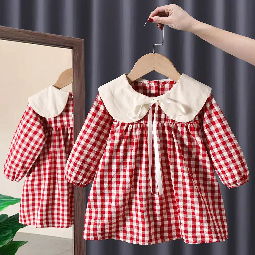 kf-S9b0c756576db4349a826fd848500da5cT Vintage Long sleeved Dress For Kids - Image 1
