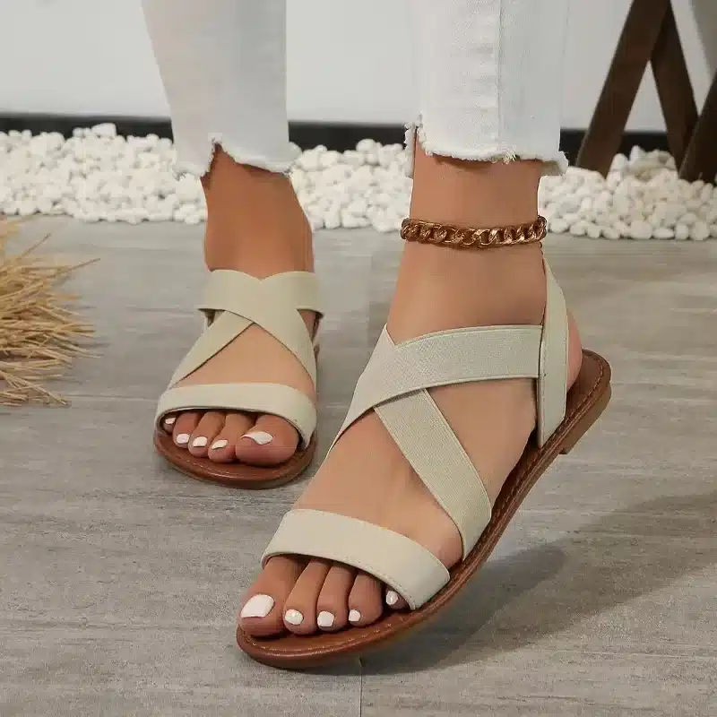 kf-Sa88420f657244f848f1c10f5cb50c1bdA New Flat Roman Sandals For Women - Image 1