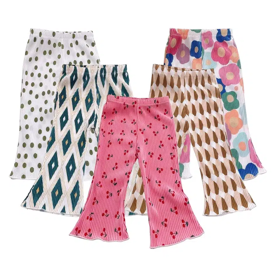 kf-Sb3bf3d6468c8435a919f4b7b59ca5992P Casual Bell Bottom Trousers For Kids - Image 1