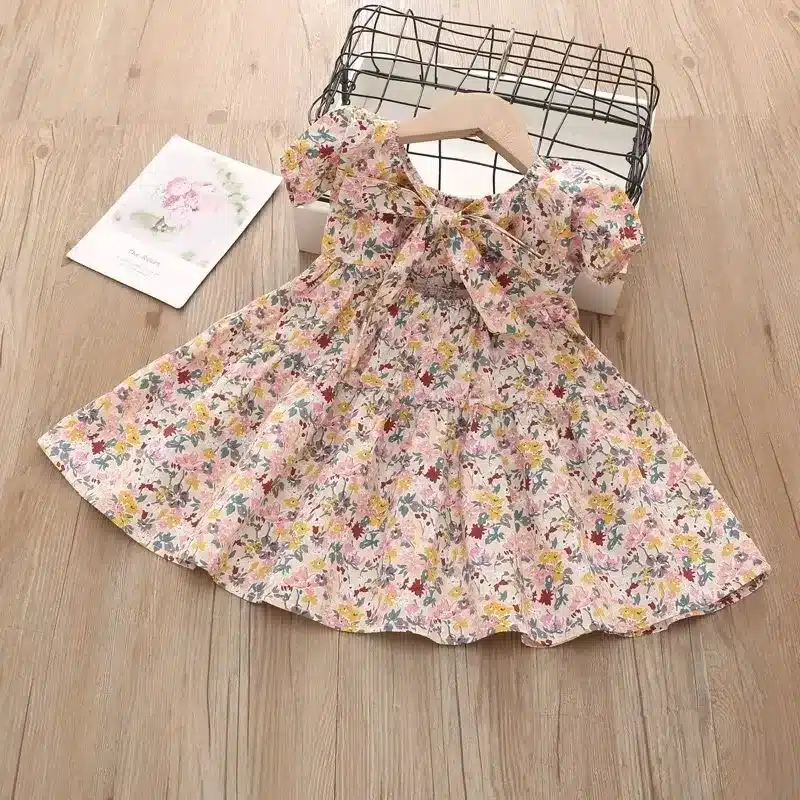 kf-Sc4e5e66c7d45451fa2401fd7c2ce51bfY Elegant Flower Dress For Kids - Image 1