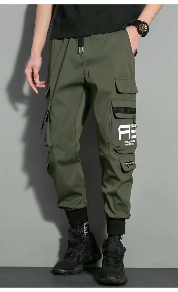 kf-Sdf08f7e662964dd2989bd78a59f9a66eD Casual Multi-Pockets Cargo Pants For Men - Image 1