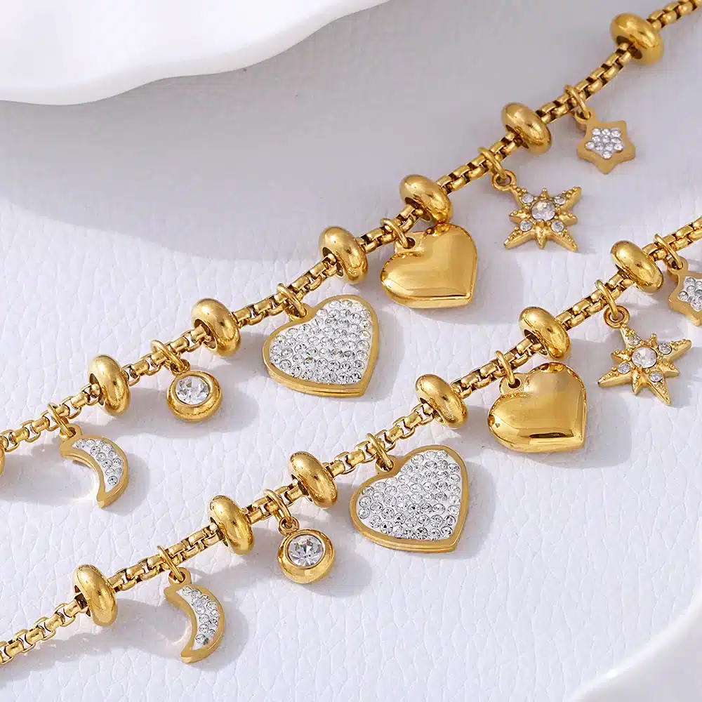 kf-S3c0184c9715949d991ee340af48b2a82i Luxury Stainless Steel Charm Bracelet For Women - Image 1