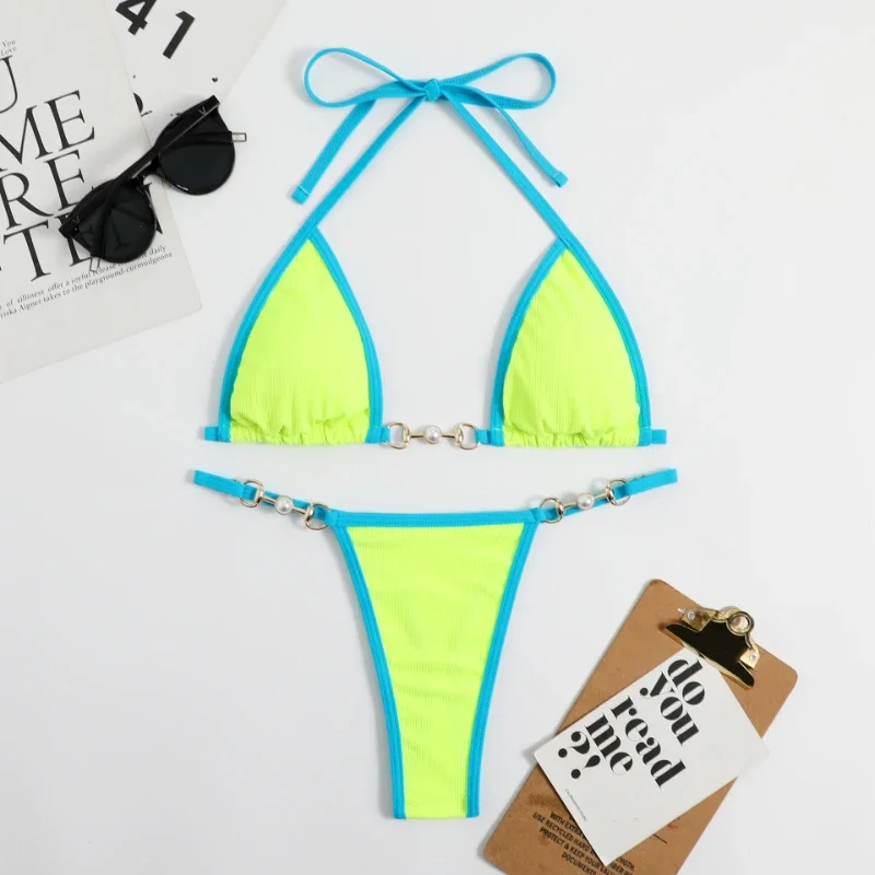 kf-S2363c99e075547d4b270f1ec13858180p Sexy Two Piece Bikini Sets For Women - Image 1