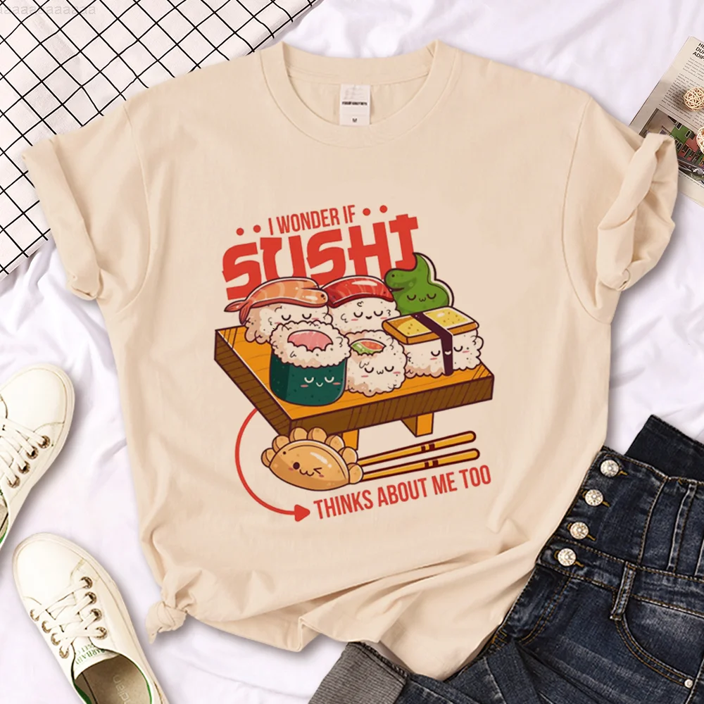 kf-S611982b9eb704d7aa3a3645b87998b2aR Sushi T-Shirts For Women - Image 1