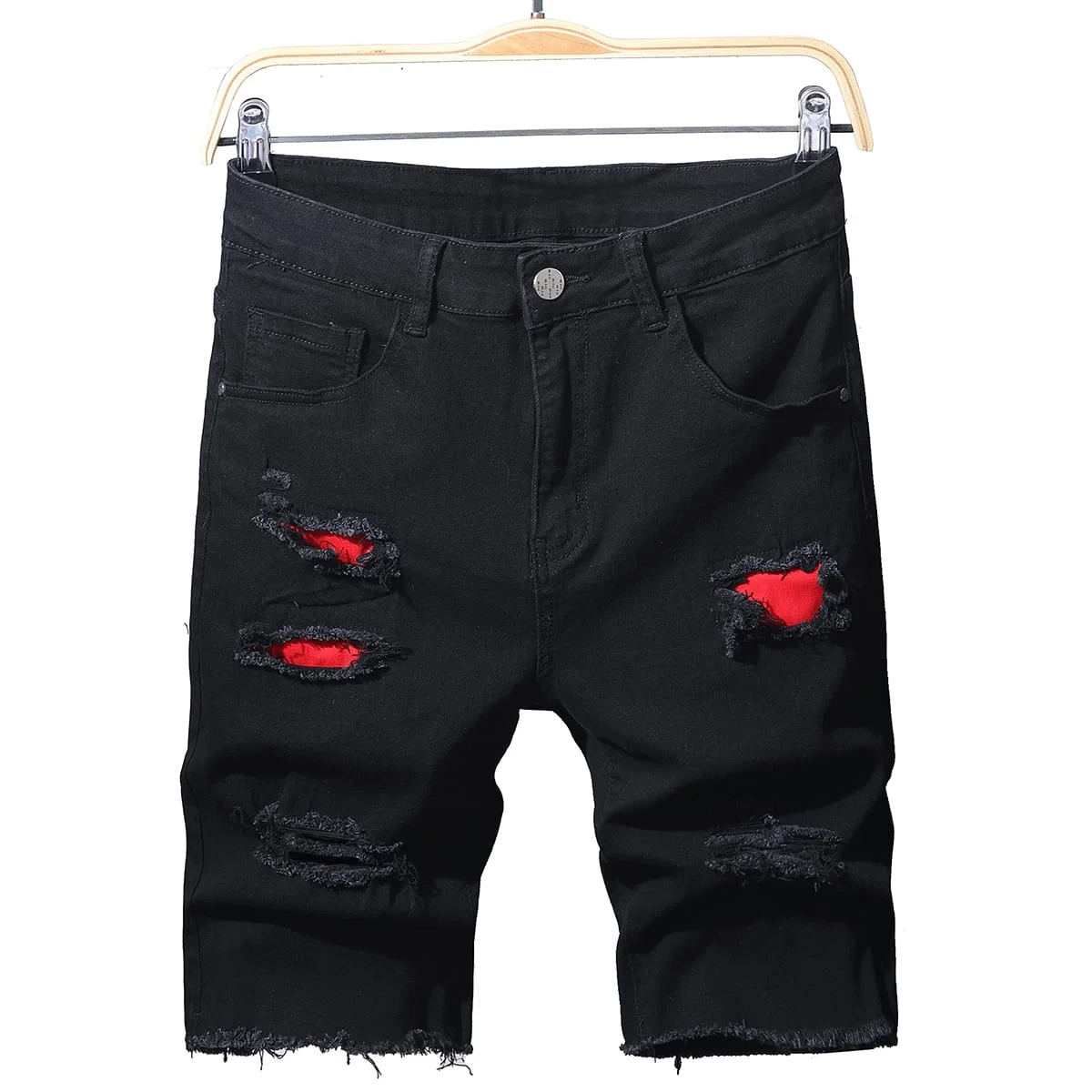 kf-Sa66882636ec7432a8ac30c1c2ab0478bu Slim Stretch Denim Shorts For Men - Image 1