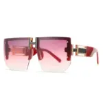 Rimless Square Sunglasses For Women - Image 3