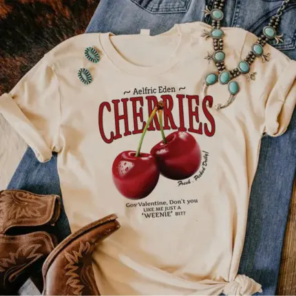 Casual Cherry T-Shirt For Women