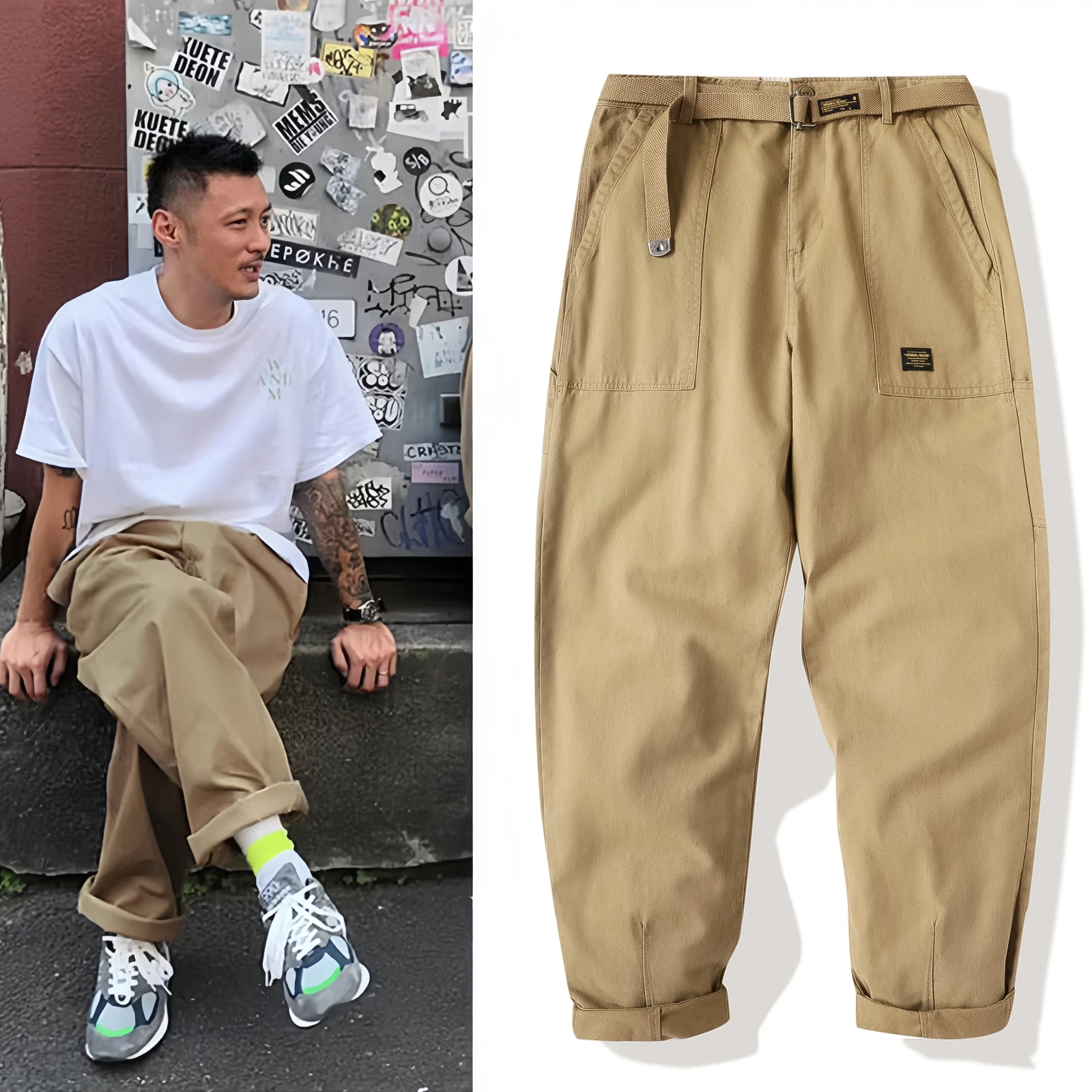 kf-Sf39081afa2f54bda8b61ffabba22c0ddC Fashion Cargo Trousers For Men - Image 1