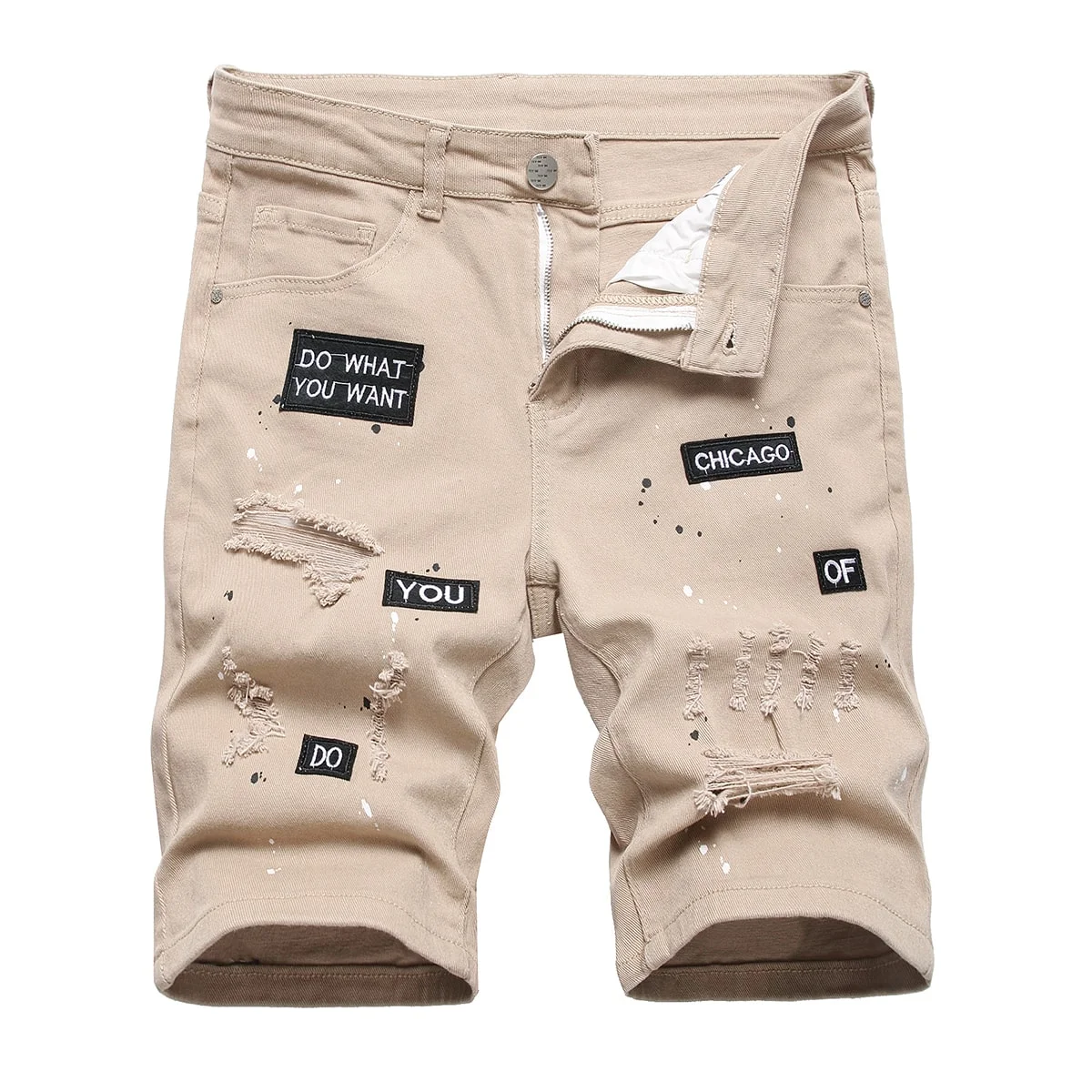 kf-S11d0fed2e0dd4a0e9db07be879562374D Casual Stretchy Denim Shorts For Men - Image 1