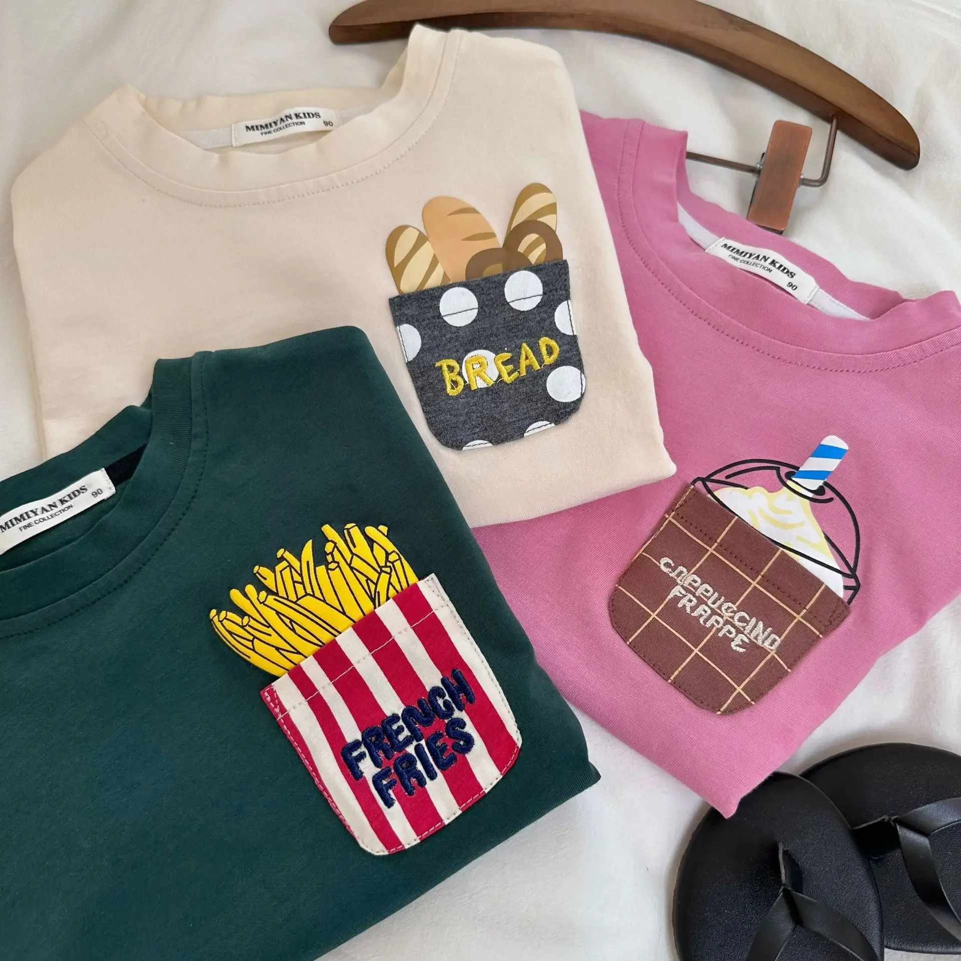 kf-S71de588381a04e8cbbb1633b4813b1a1c New Cartoon Pocket T-Shirts For Kids - Image 1