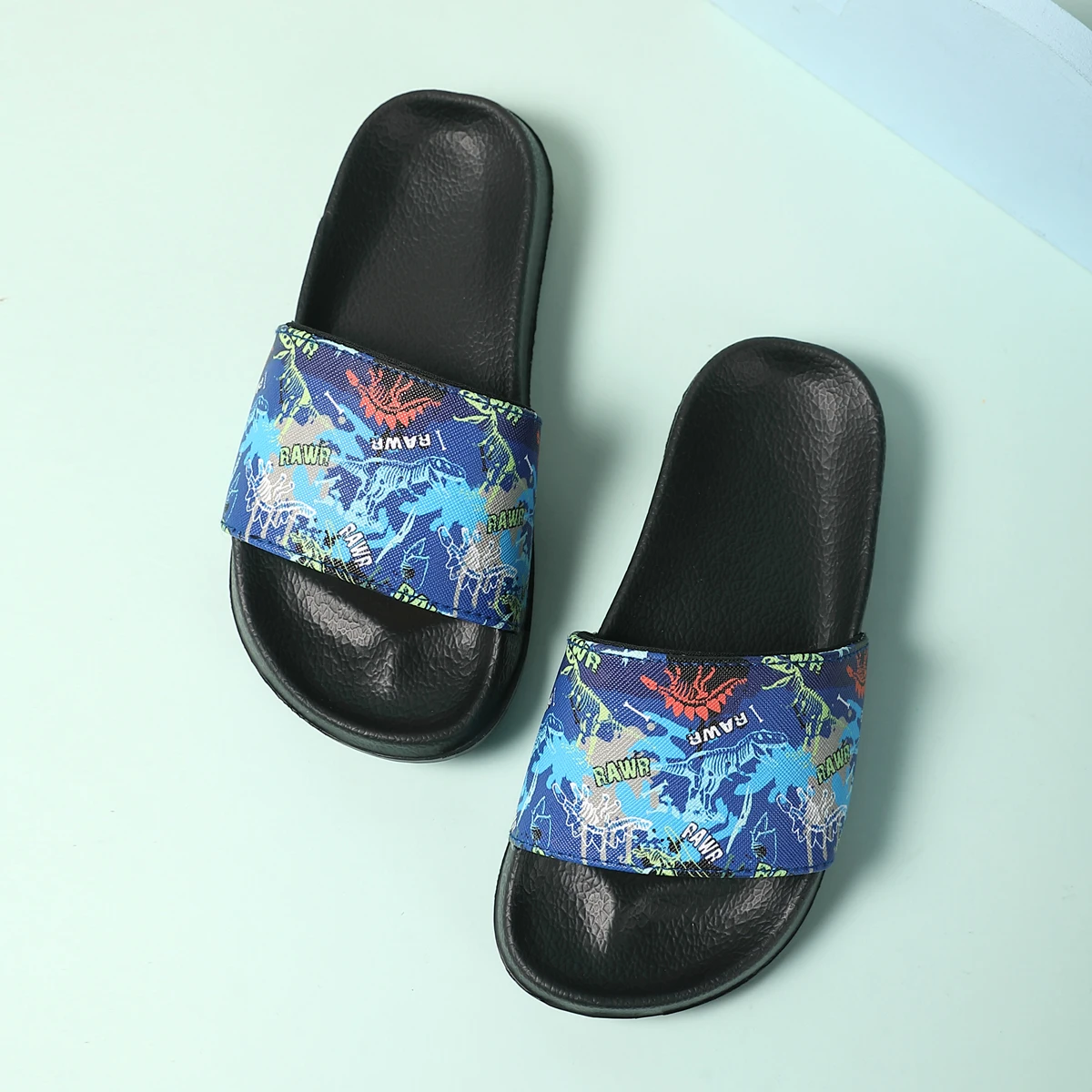 kf-Sd31068c86afe463e921574530e1f6dd9S Waterproof Dinosaur Slippers For Boys - Image 1