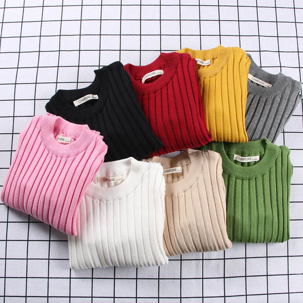 kf-H8d8ca6daf5744530a32ef08d045d5c78H Basic Solid Colors Sweaters For Girls - Image 1