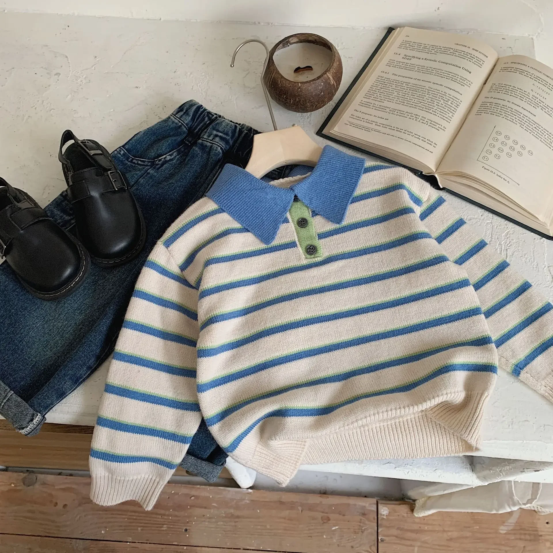 kf-S153b04adc81c44c6a9e430e019eb22798 Casual Striped Sweaters For Boys - Image 1