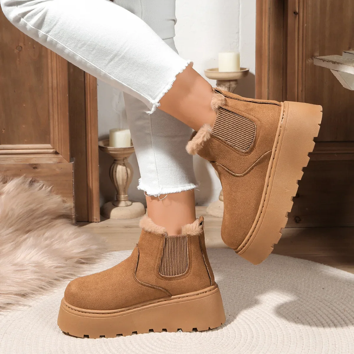 kf-S525bd6076eff43129682e256f45c9434A New Platform Snow Boots For Women - Image 1