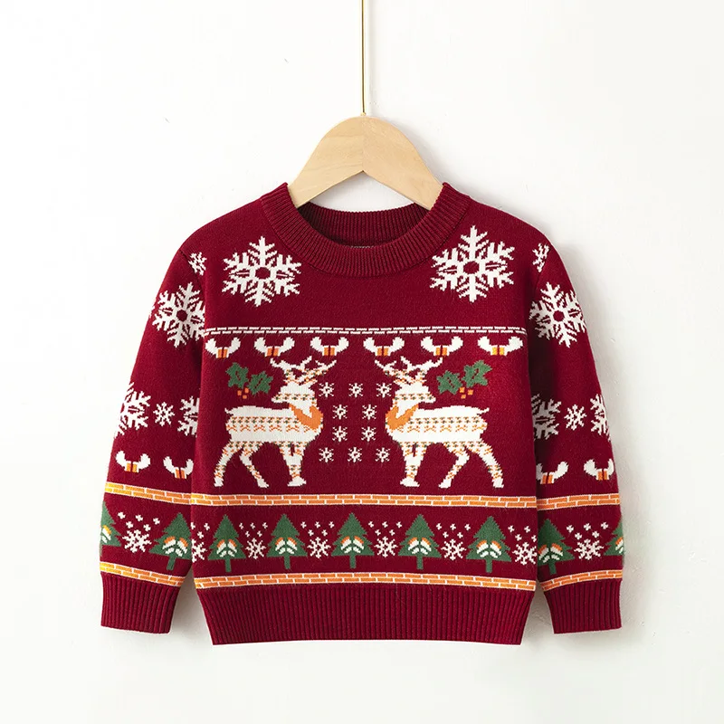 kf-S6677a37aadf6430285ed0684a8bacc549 Winter Christmas Sweaters For Kids - Image 1
