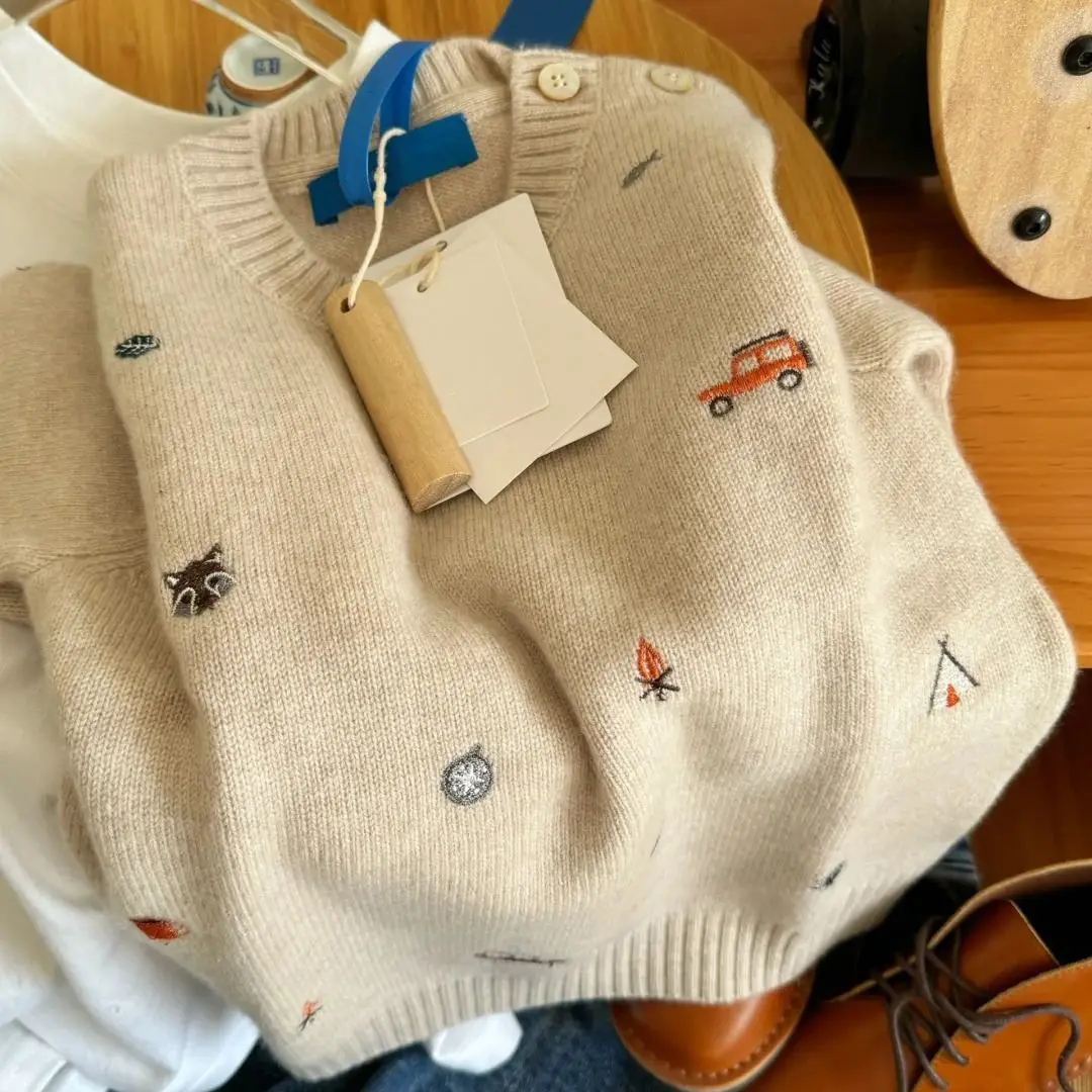 kf-S9b677faba7ca46679268de14a8ec98a6m Autumn And Winter Cartoon Sweaters For Boys - Image 1